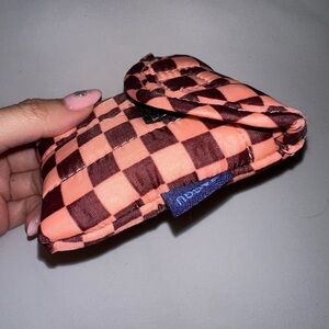 NWOT BAGGU Puffy AirPods Case: Pink Brown Check
